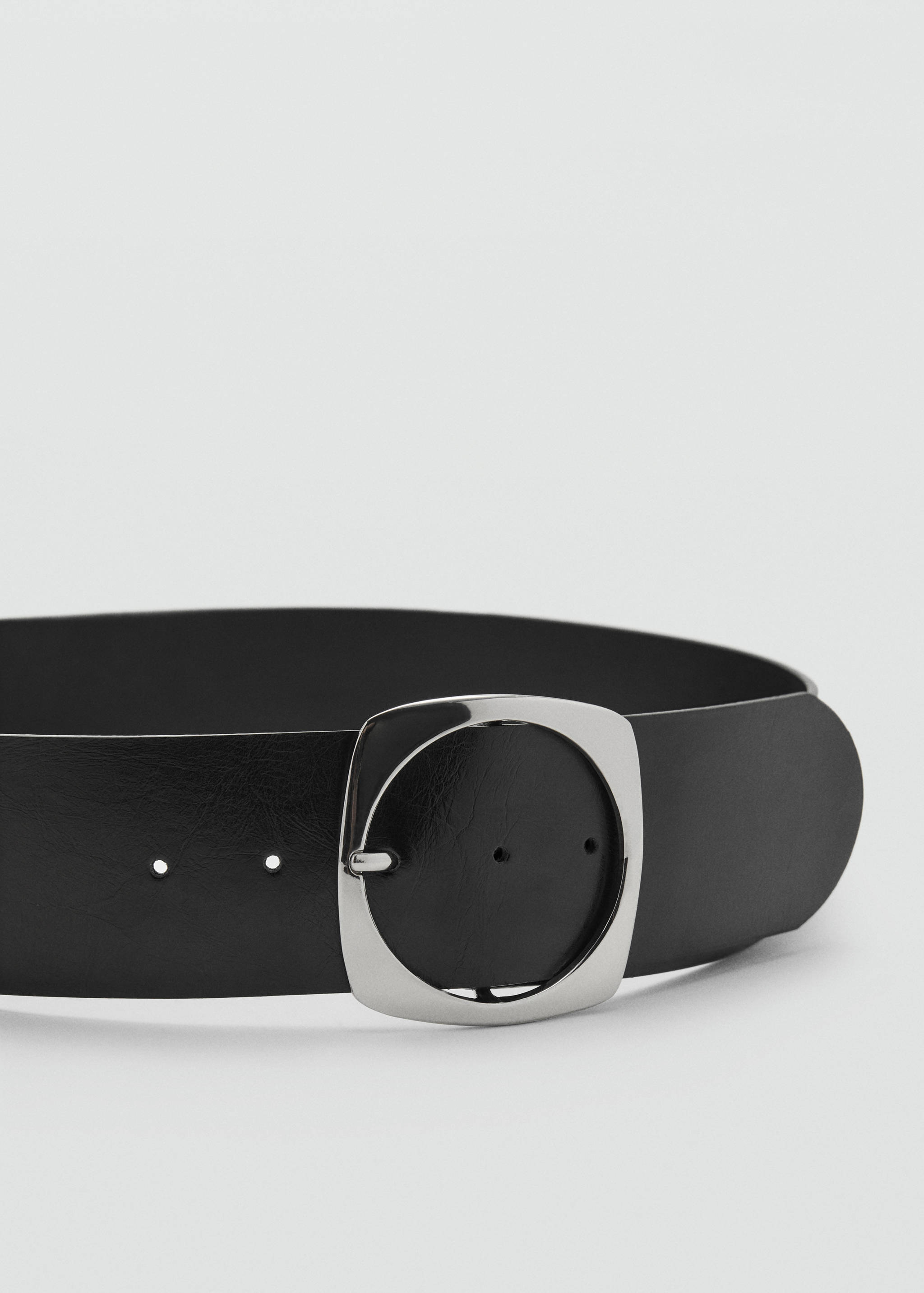 Leather belt with square buckle - Medium plane