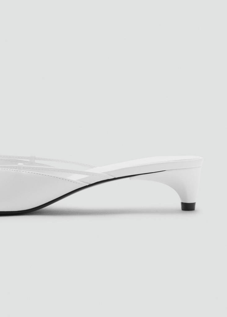 Kitten shoes with bow detail — White