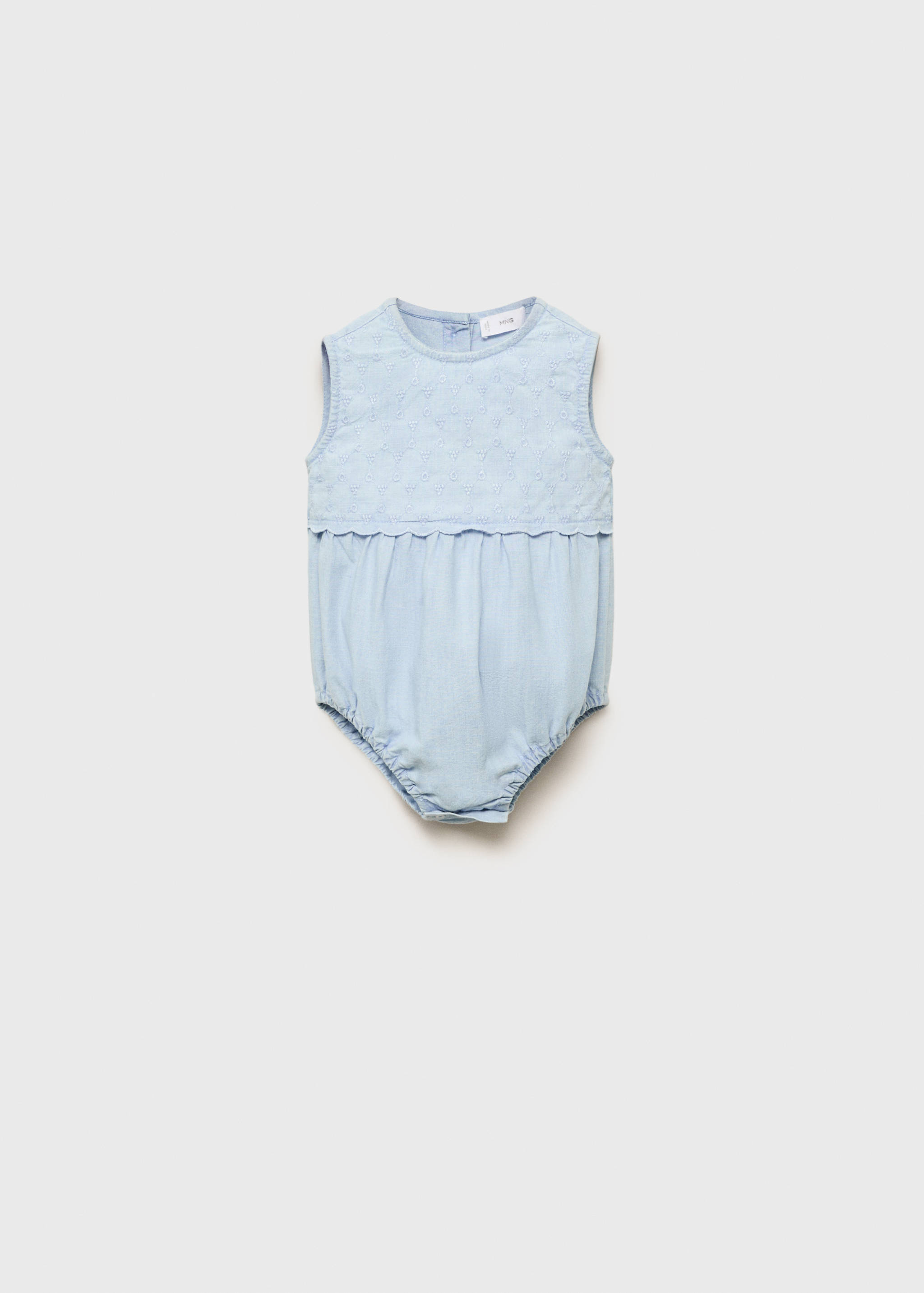 Babygro de ganga bordado - Artigo sem modelo