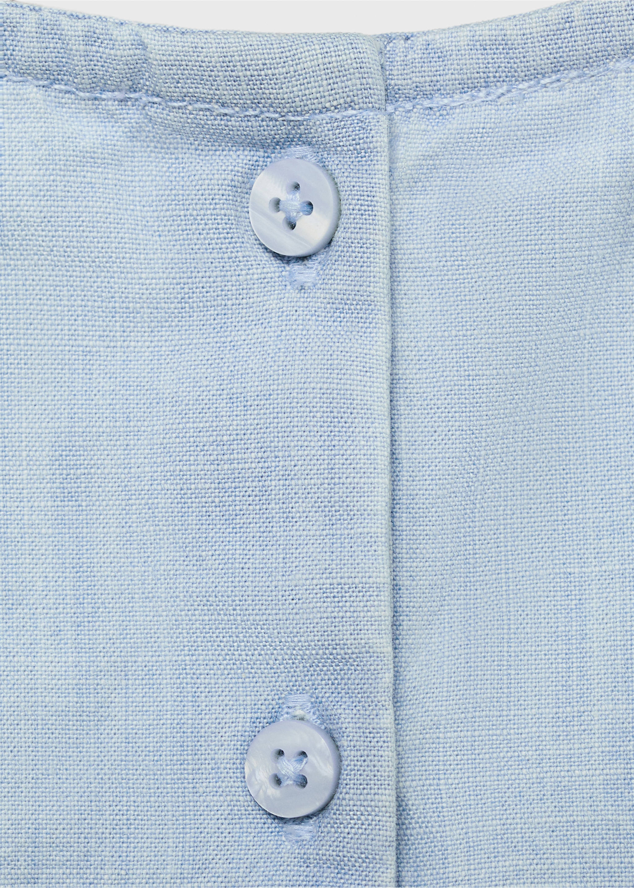 Embroidered denim romper - Details of the article 0, Light Blue. Ref: 17051142-00.