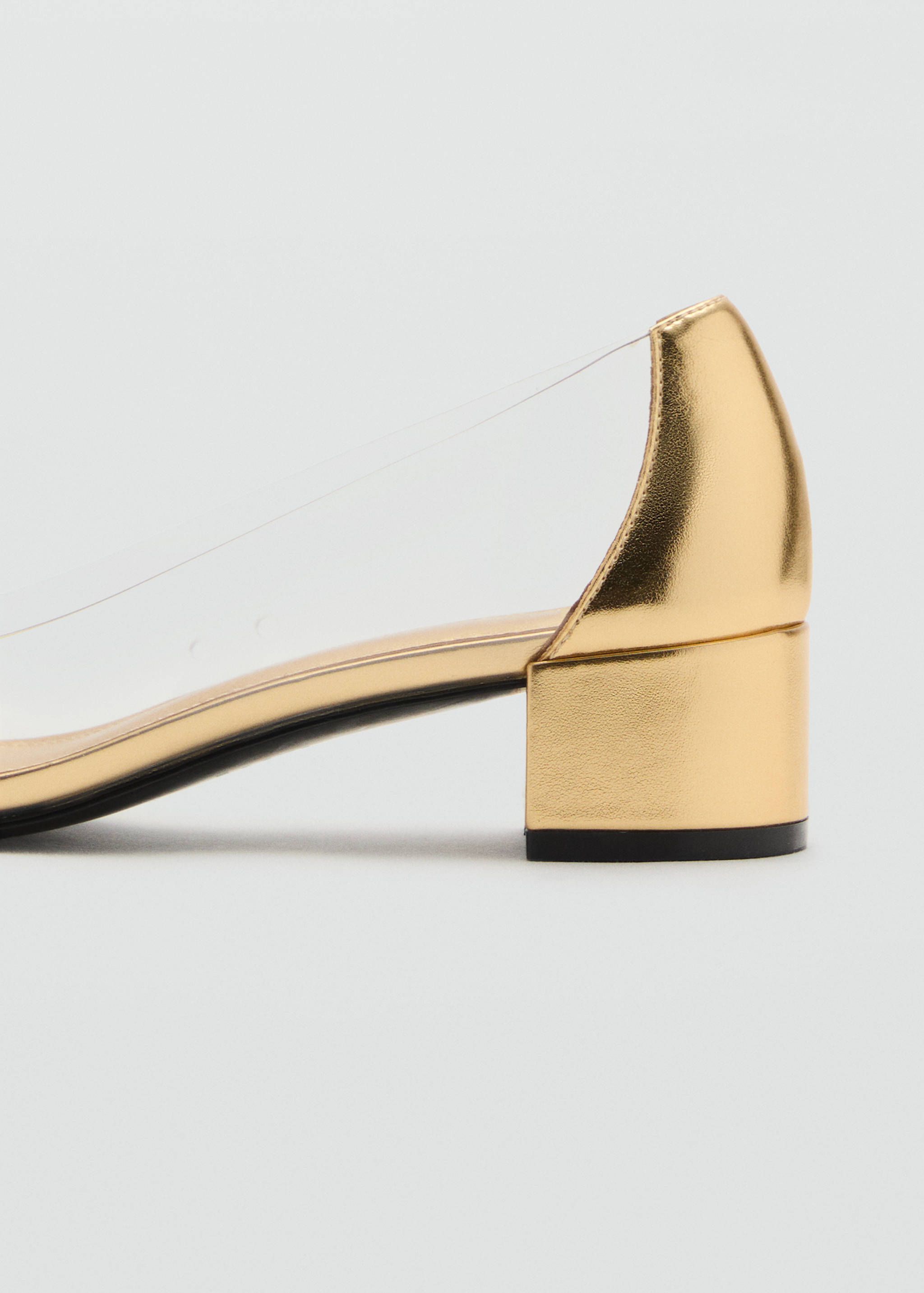 Pantofi cu toc din vinil combinat - Detaliu al articolului 1