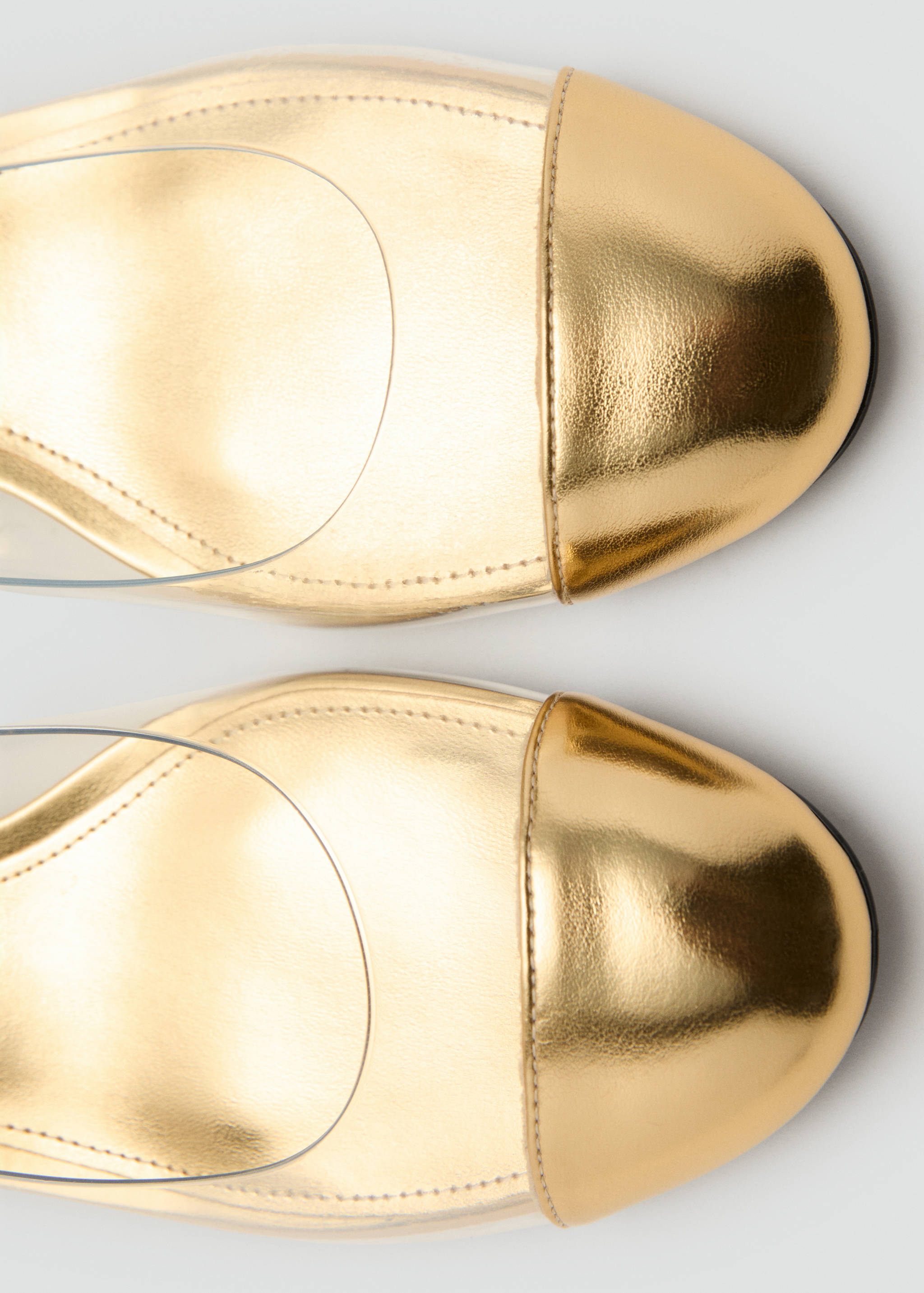 Pantofi cu toc din vinil combinat - Detaliu al articolului 2