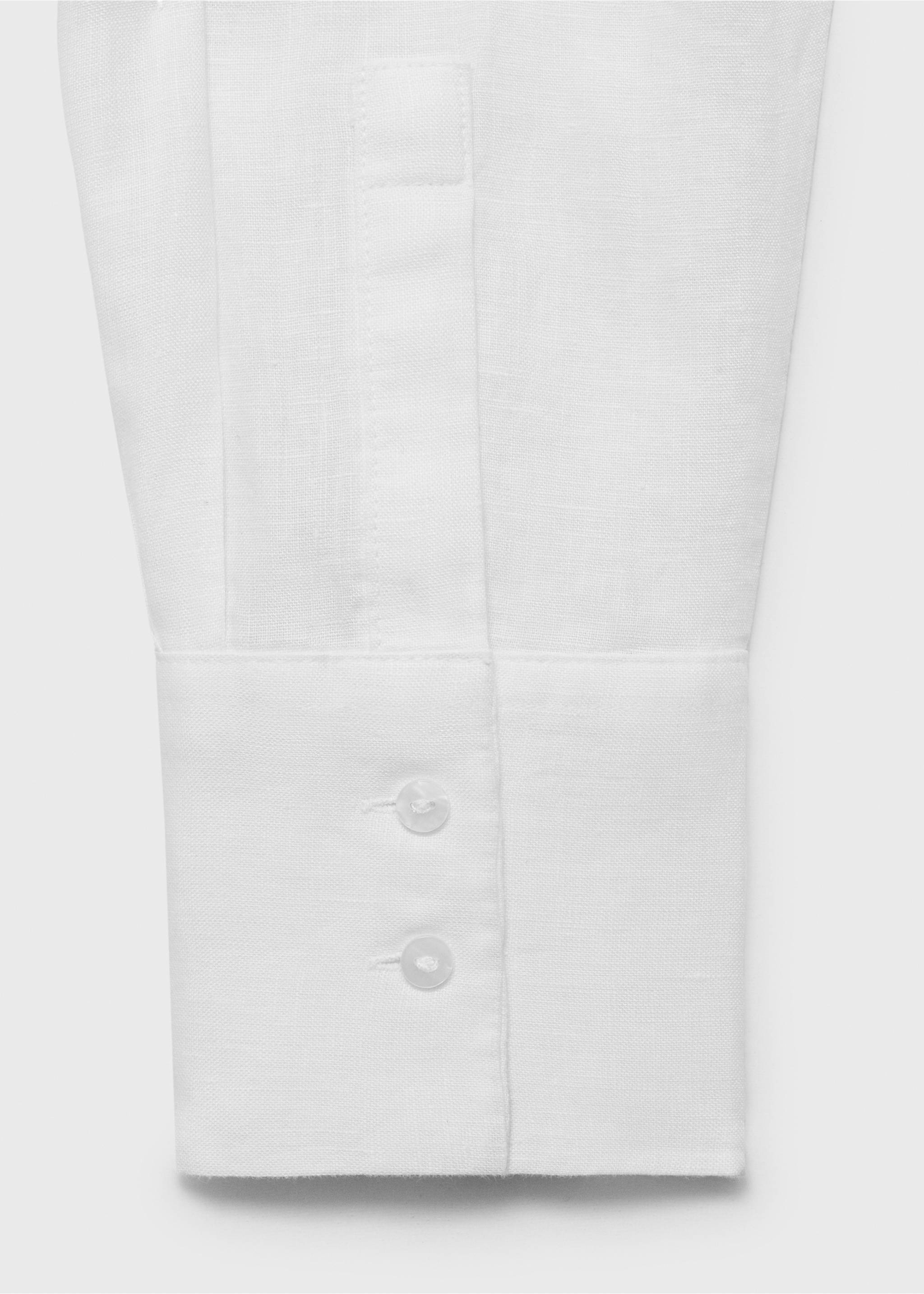 Chemise lin oversize - Détail de l'article 0, Blanc. Ref: 17051145-00.
