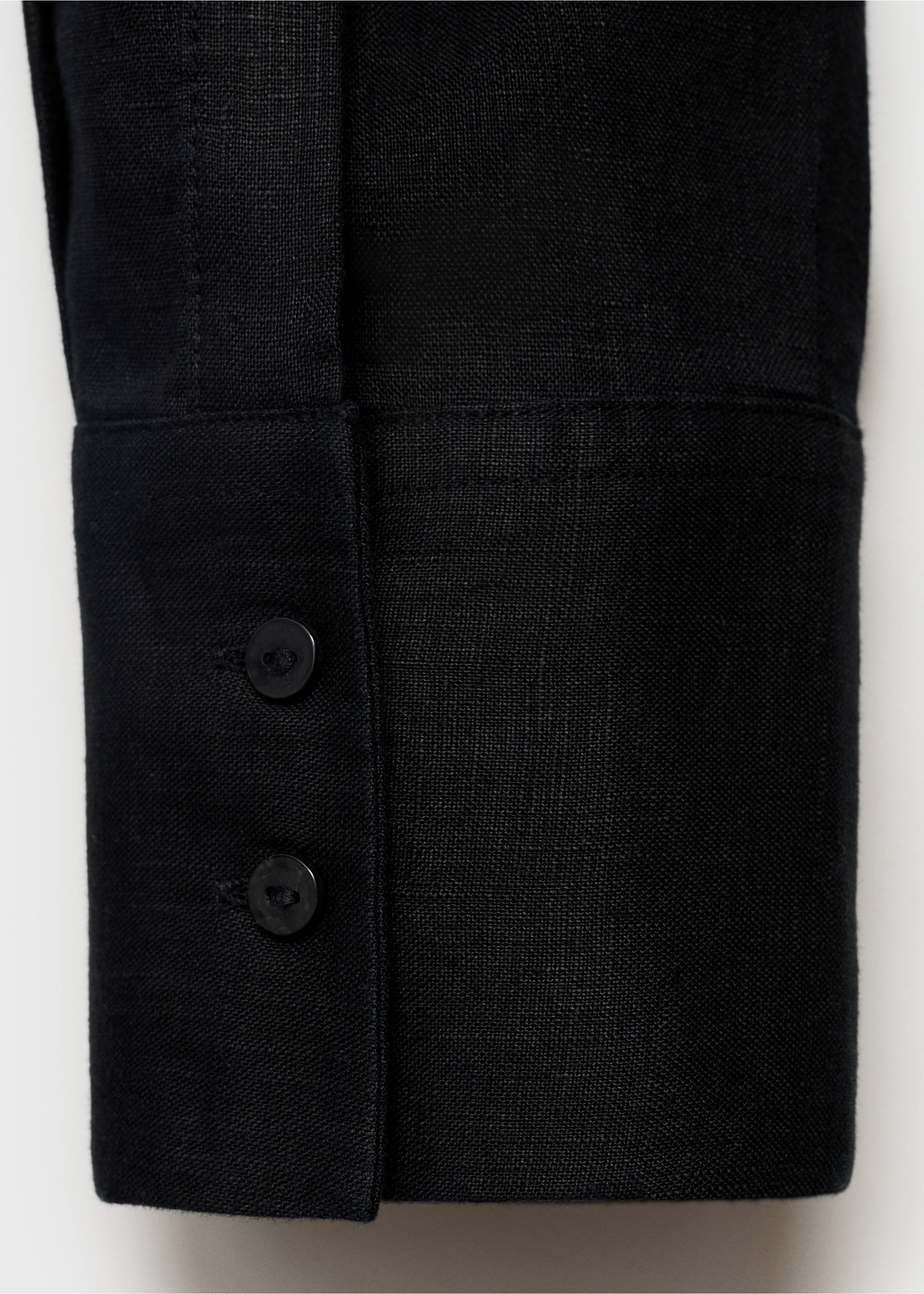 Chemise lin oversize - Détail de l'article 0, Noir. Ref: 17051145-00.