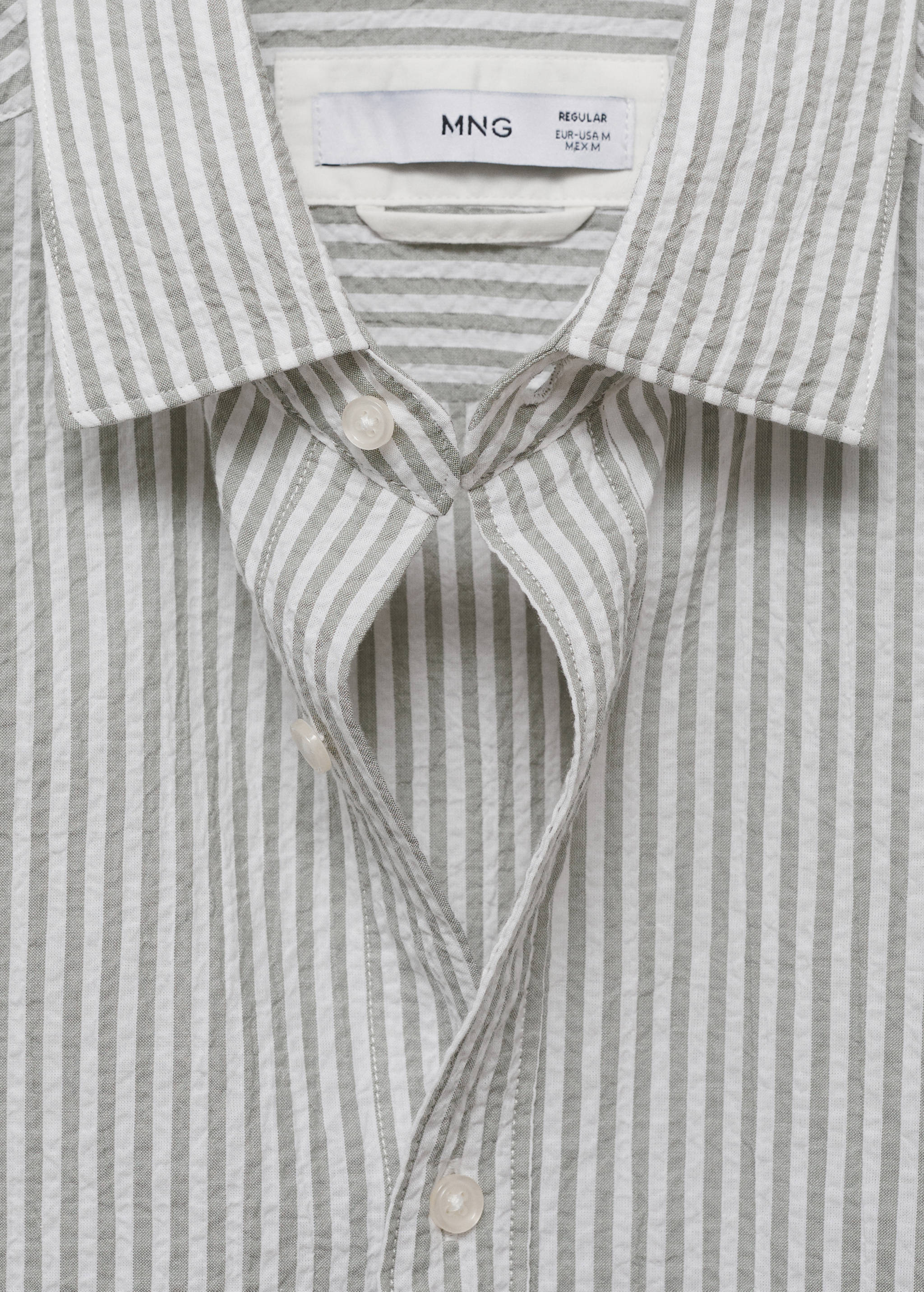 Regular-fit stripe-textured shirt - Details of the article 8