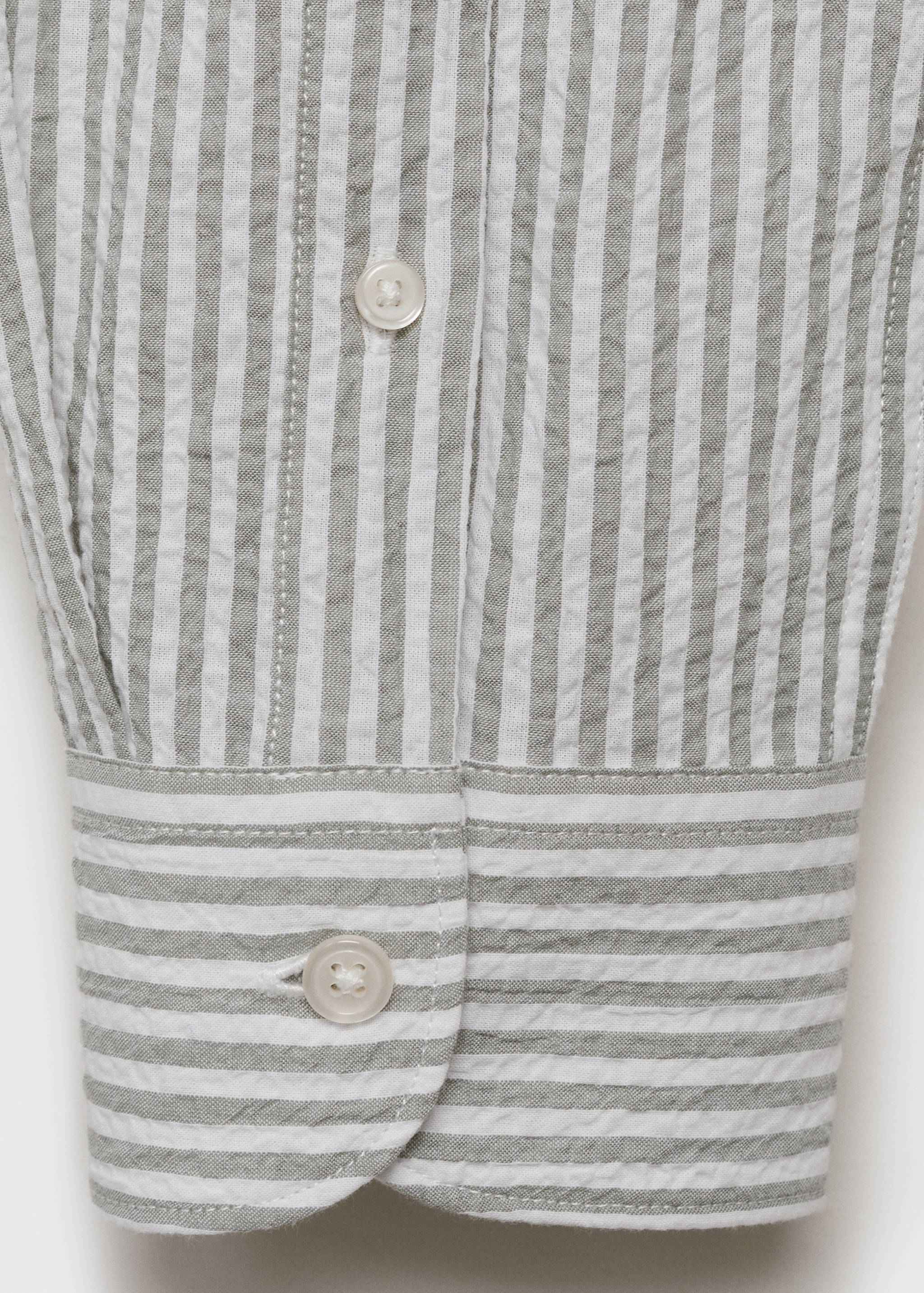 Regular-fit stripe-textured shirt - Details of the article 0
