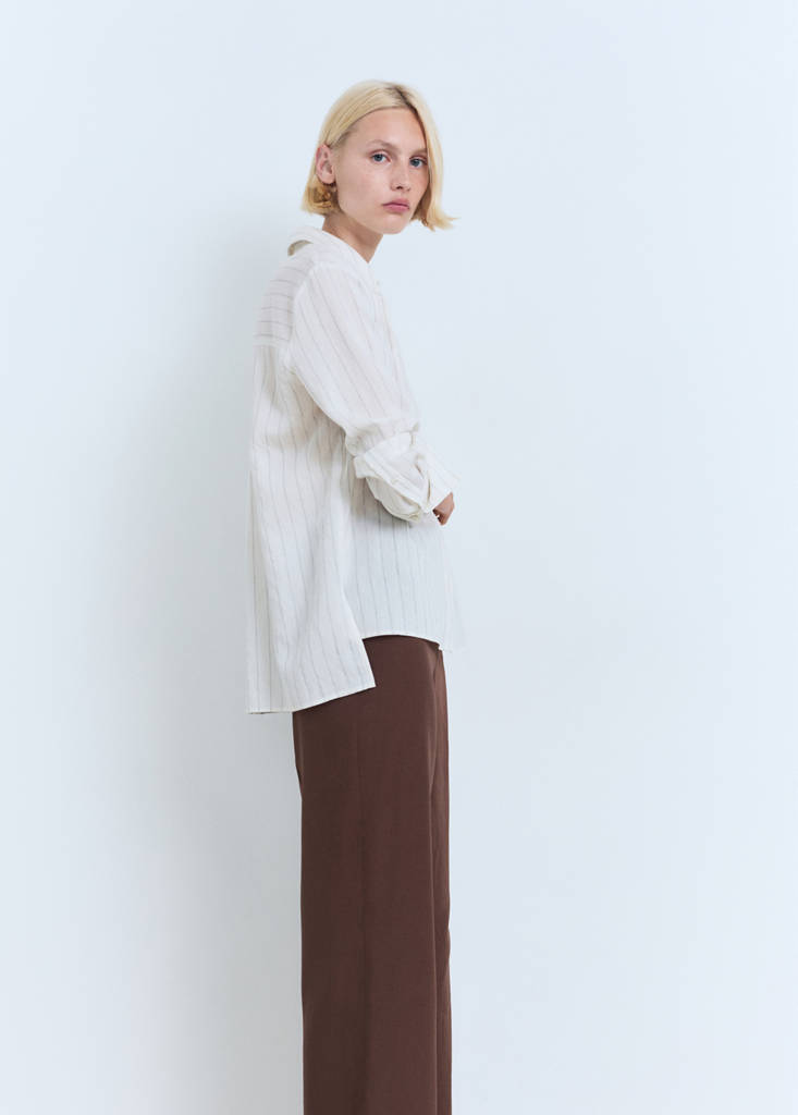 Straight-fit suit trousers — Brown
