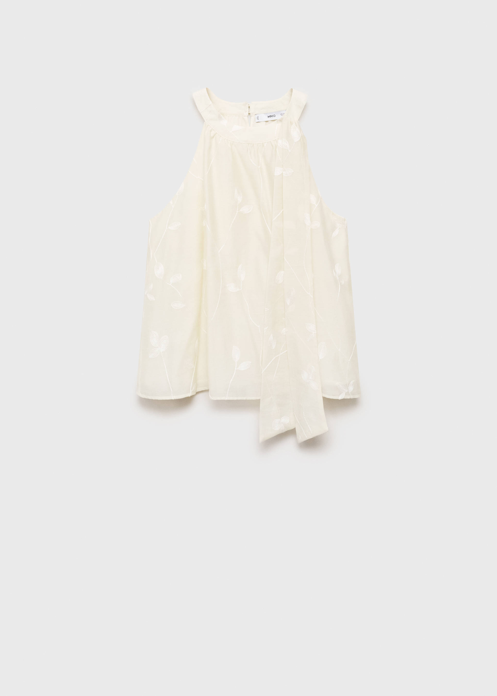 Halter-neck top with knot detail - Article without model