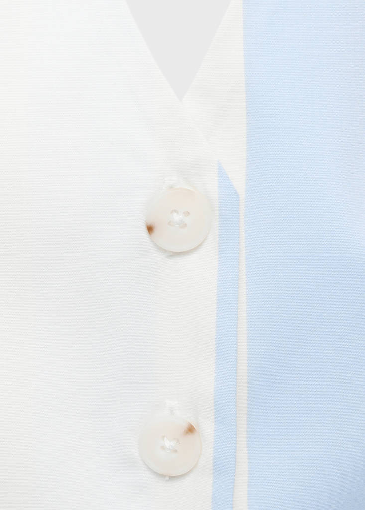 Striped halter waistcoat — Sky Blue
