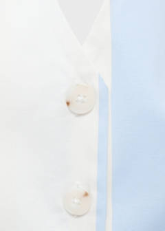 Striped halter waistcoat — Sky Blue 7