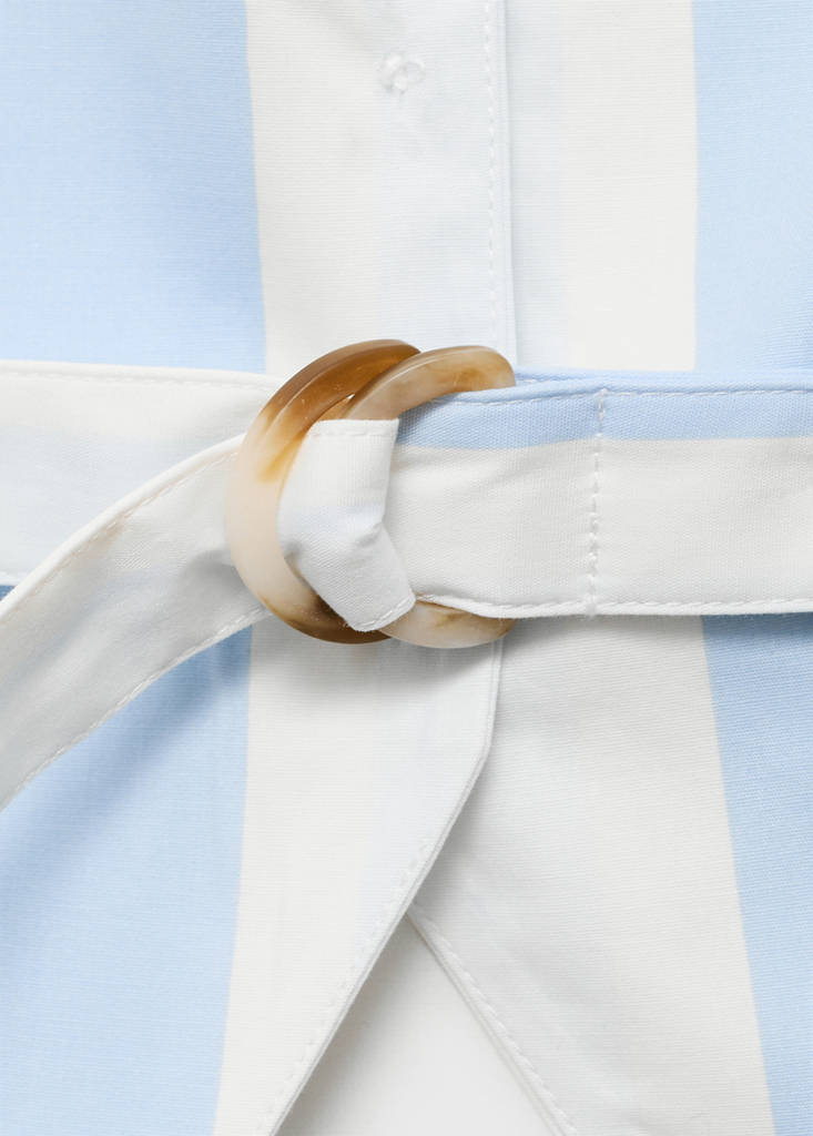 Striped halter waistcoat — Sky Blue