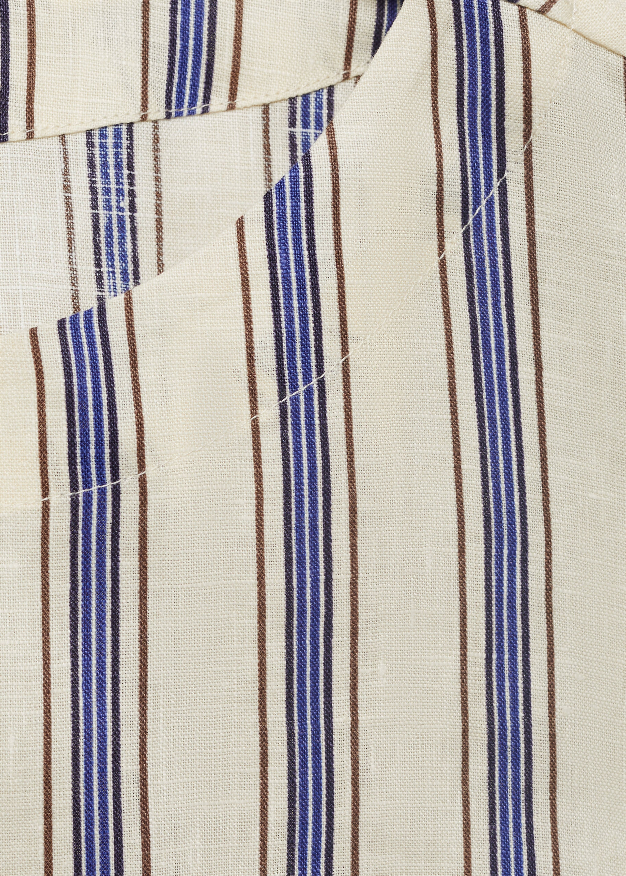 Striped linen top - Details of the article 8