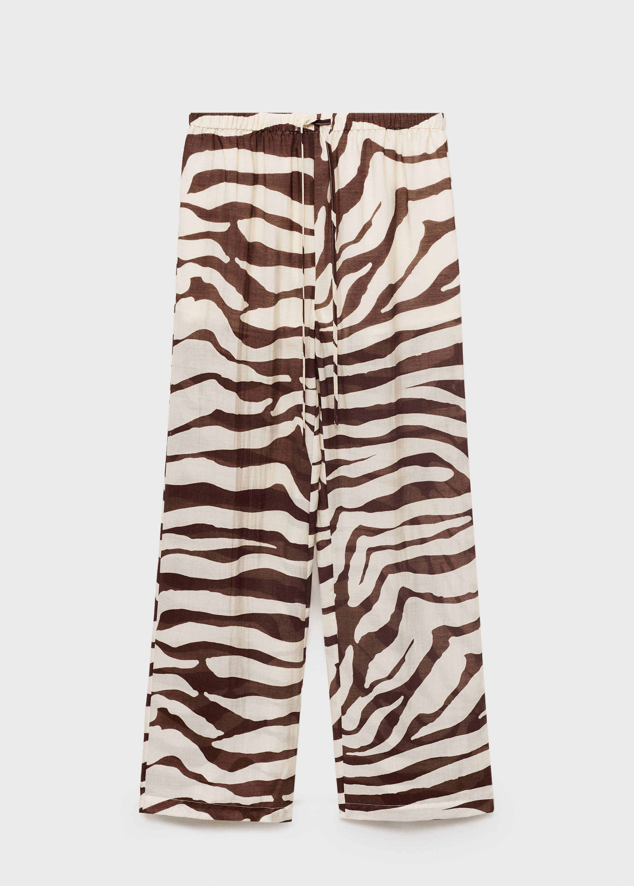 Zebra-print fluid trousers - Article without model