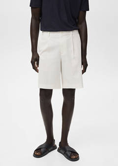 Slim-fit chino cotton bermuda shorts — Off White 1
