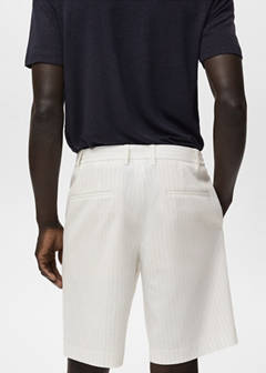 Slim-fit chino cotton bermuda shorts — Off White 6