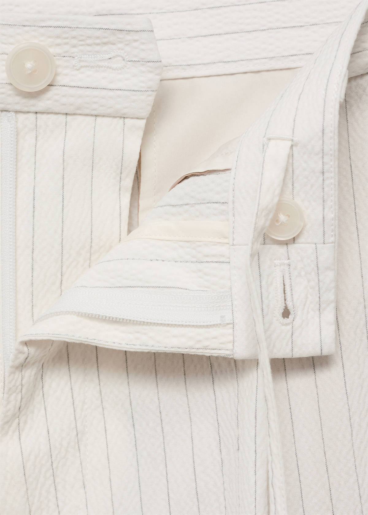 Slim-fit chino cotton bermuda shorts — Off White