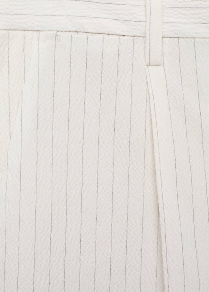 Slim-fit chino cotton bermuda shorts — Off White