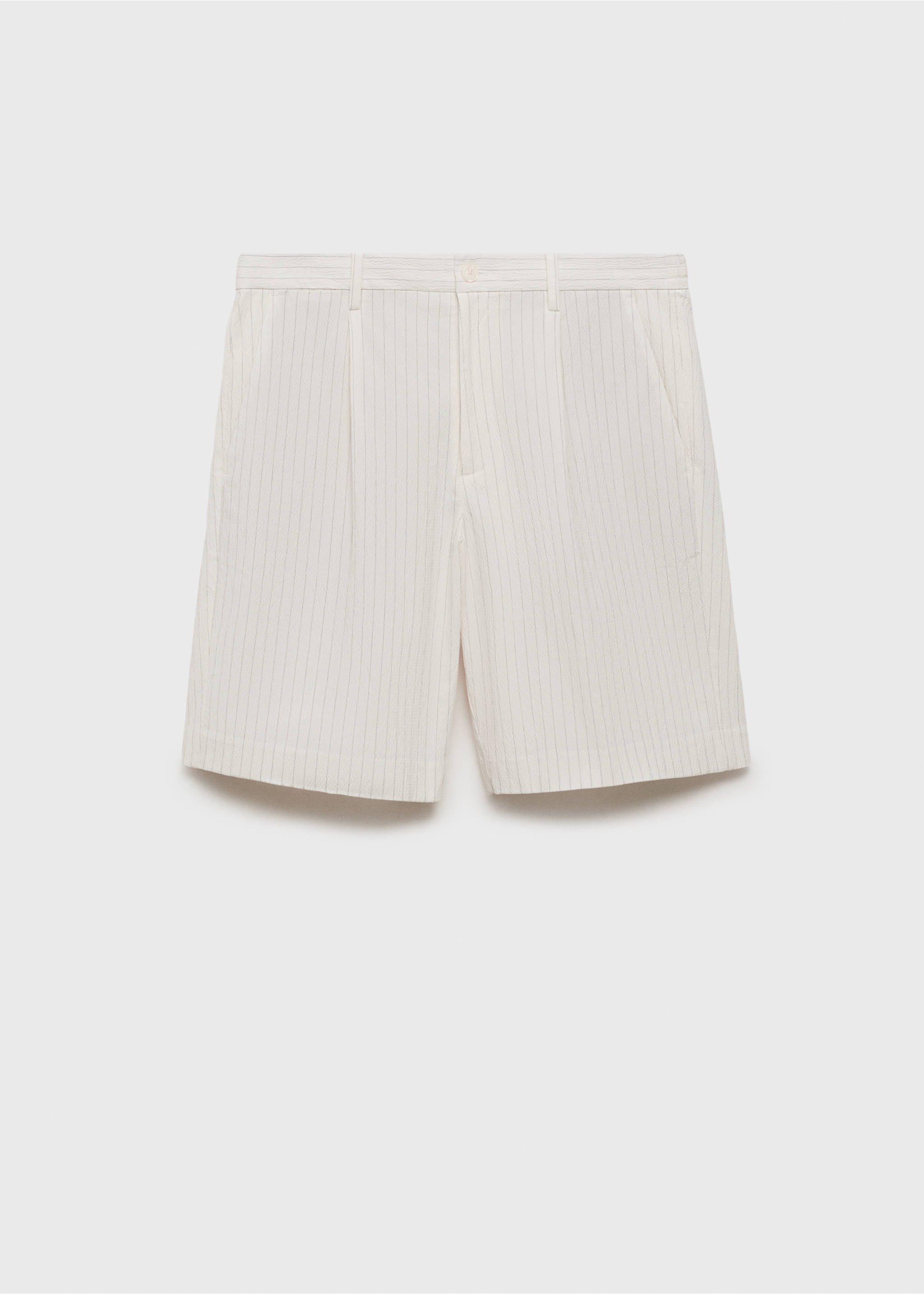 Slim-fit chino cotton bermuda shorts - Article without model, Off White. Ref: 17051162-00.
