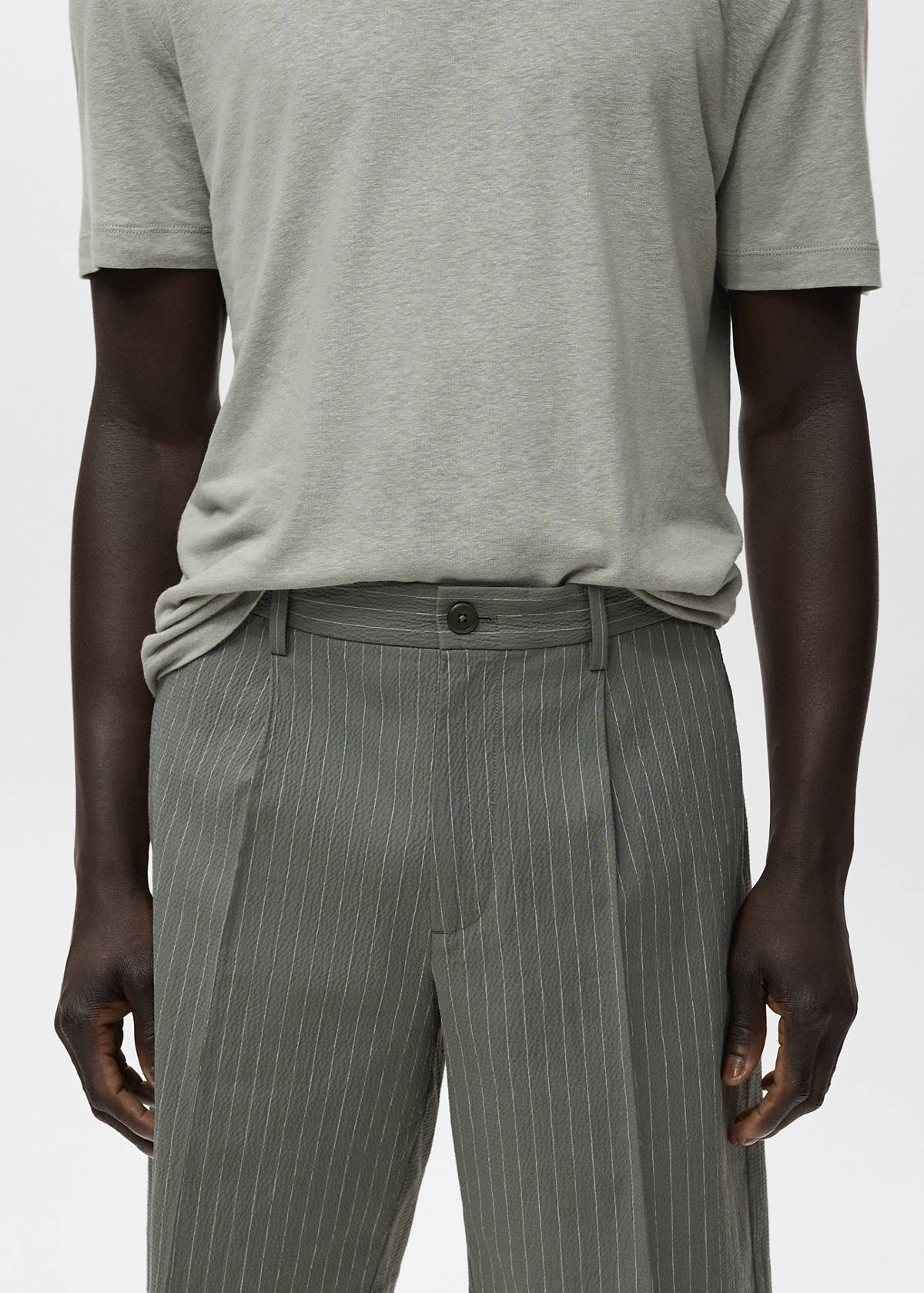 Slim-fit chino cotton bermuda shorts — Grey