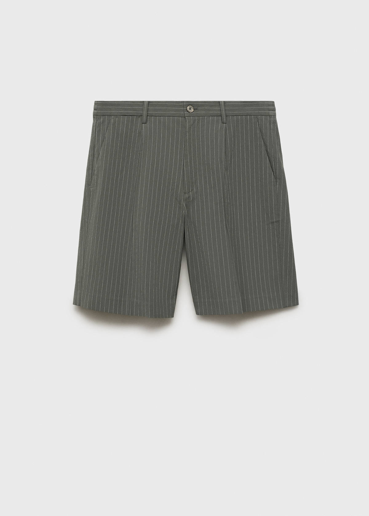 Slim-fit chino cotton bermuda shorts — Grey