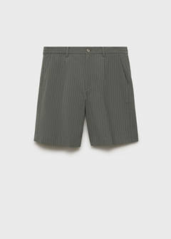 Slim-fit chino cotton bermuda shorts — Grey 7