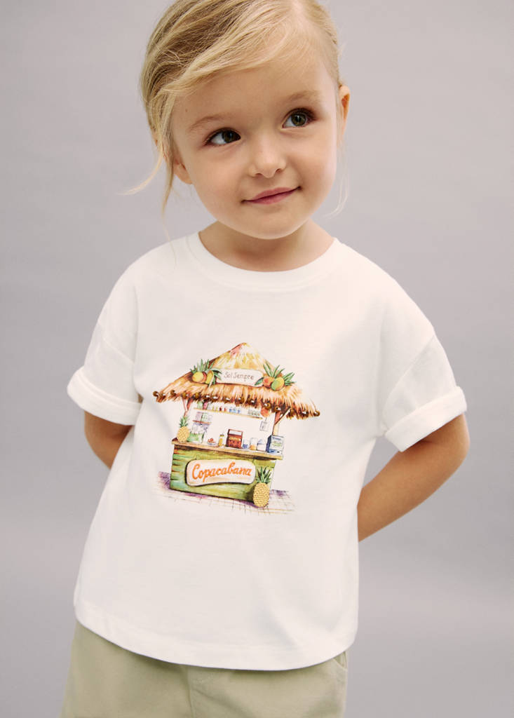Tropical print T-shirt — Off White