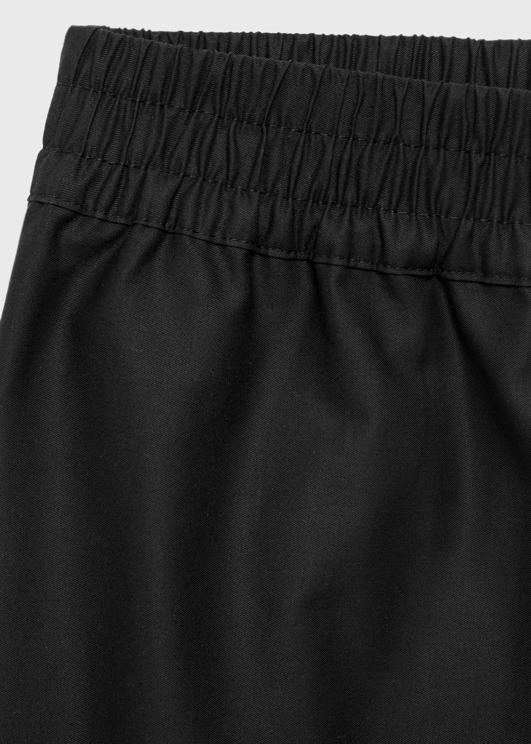 Satin shorts with embroidered hem - Details of the article 8