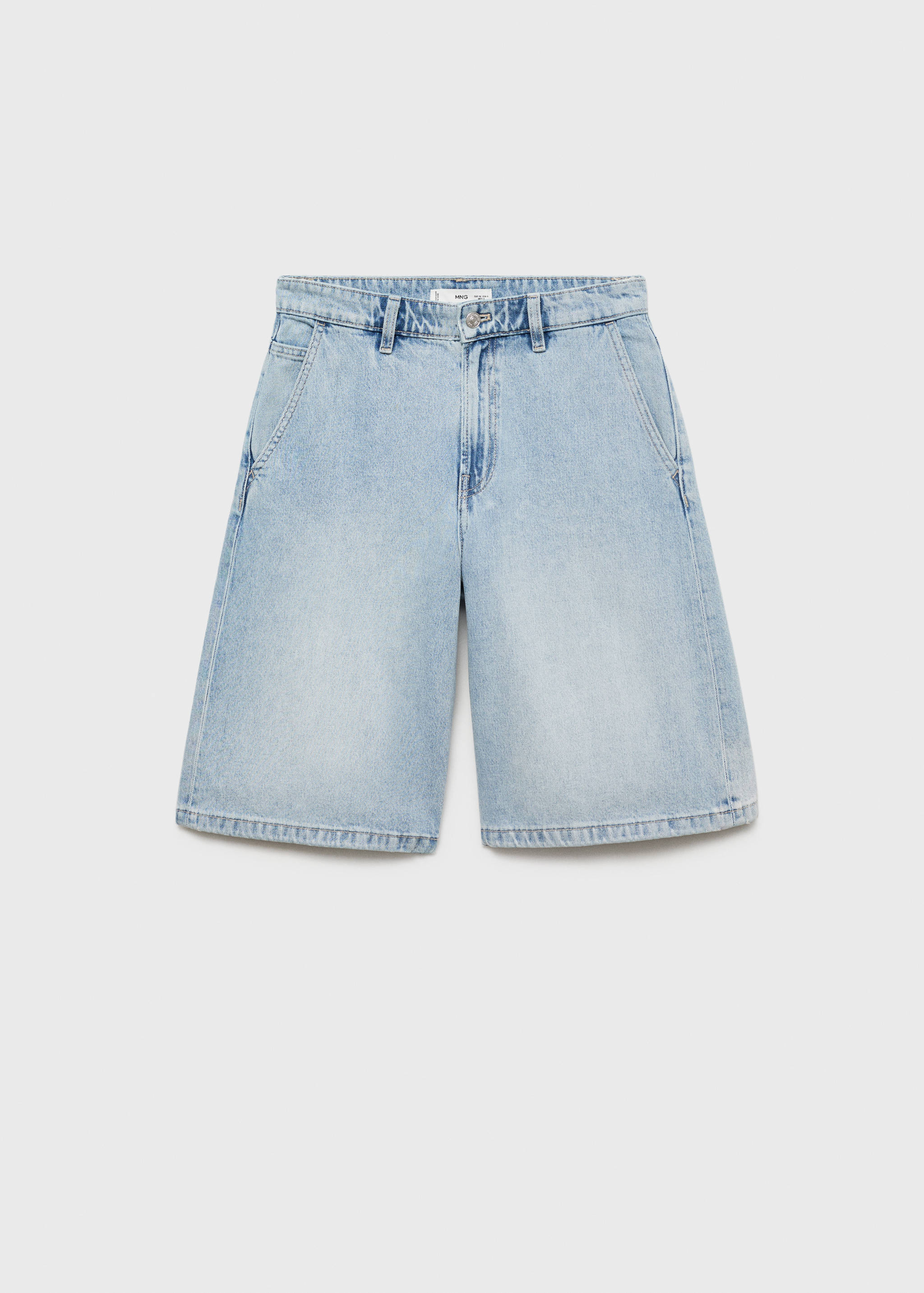 Jorts denim rectos tiro medio - Artículo sin modelo