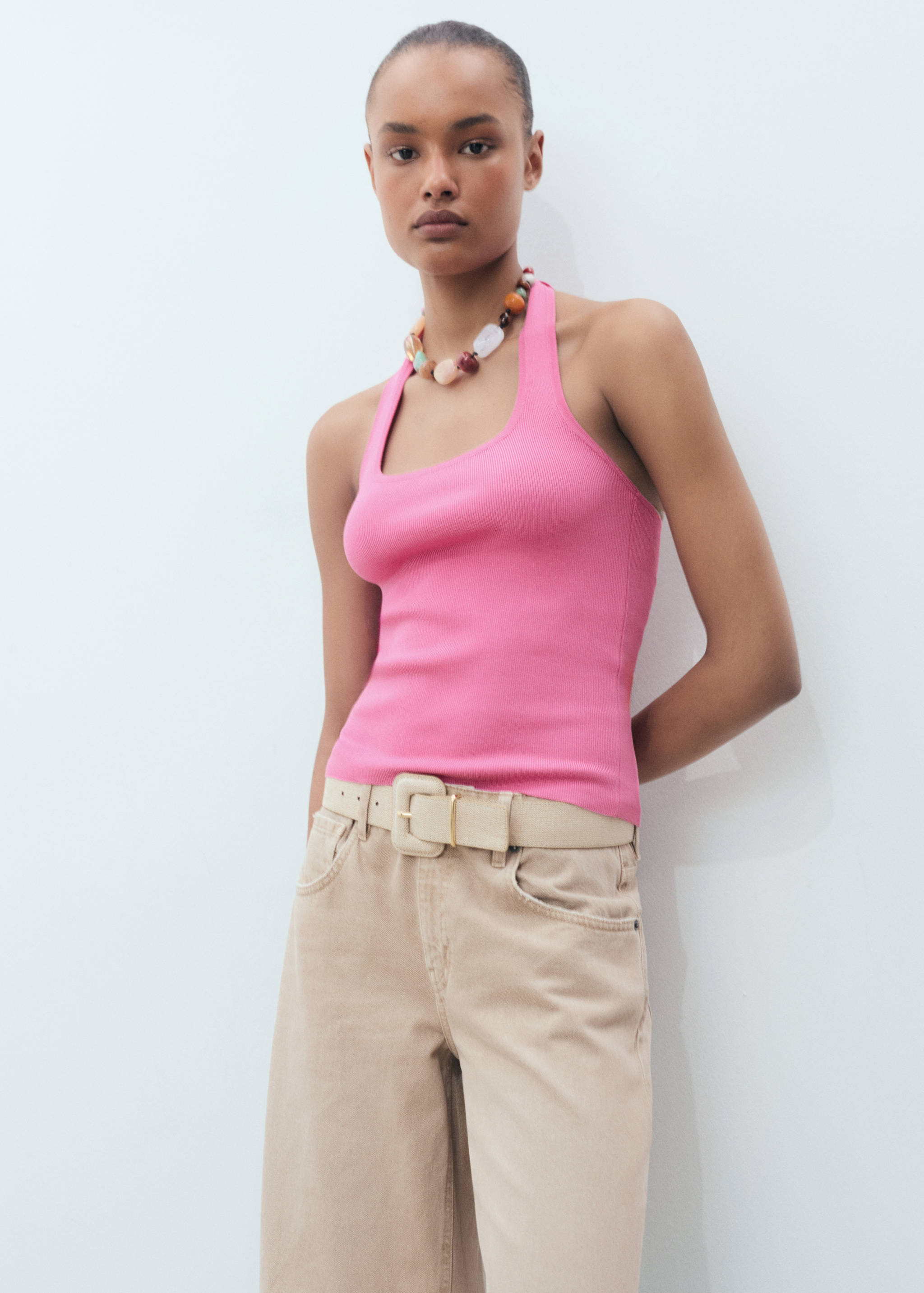 Knit halter top - Medium plane