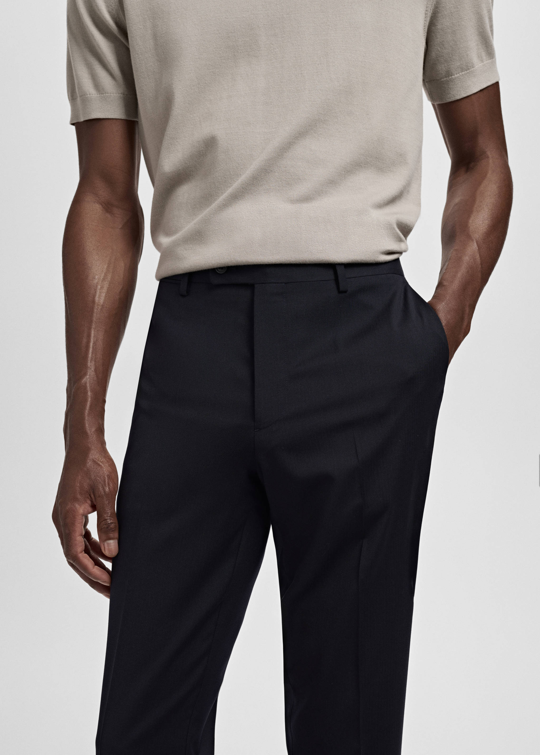 Turin 100% virgin wool suit trousers - Details of the article 1