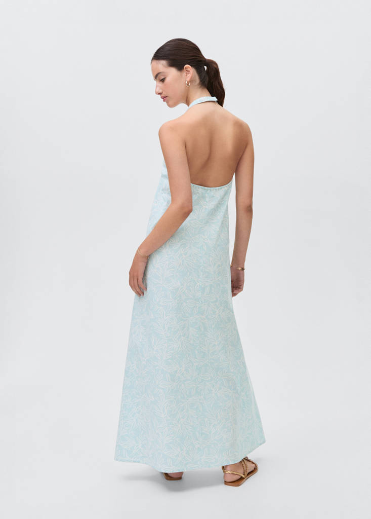 Long beaded dress — Turquoise