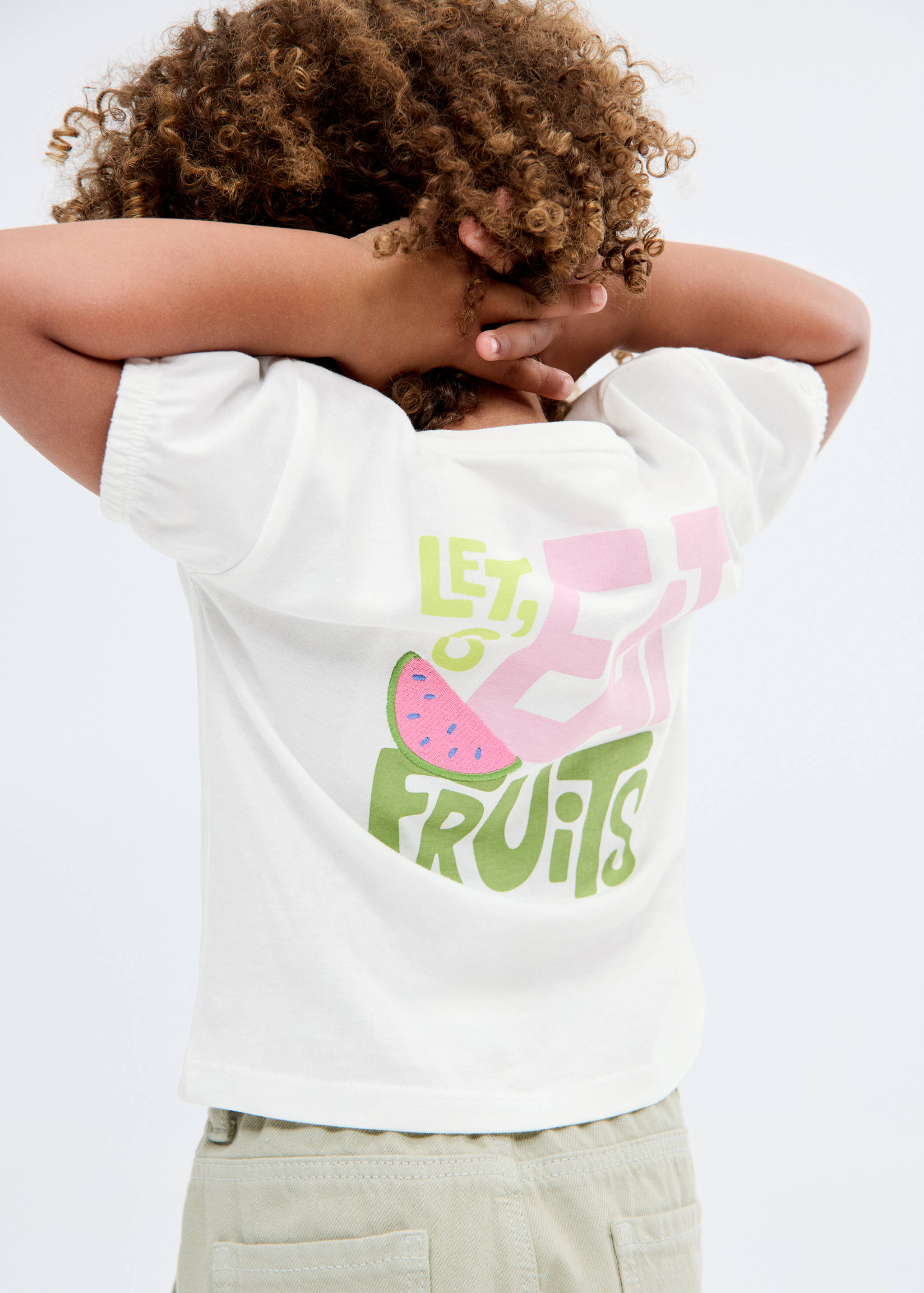 Embroidered printed T-shirt - Reverse of the article