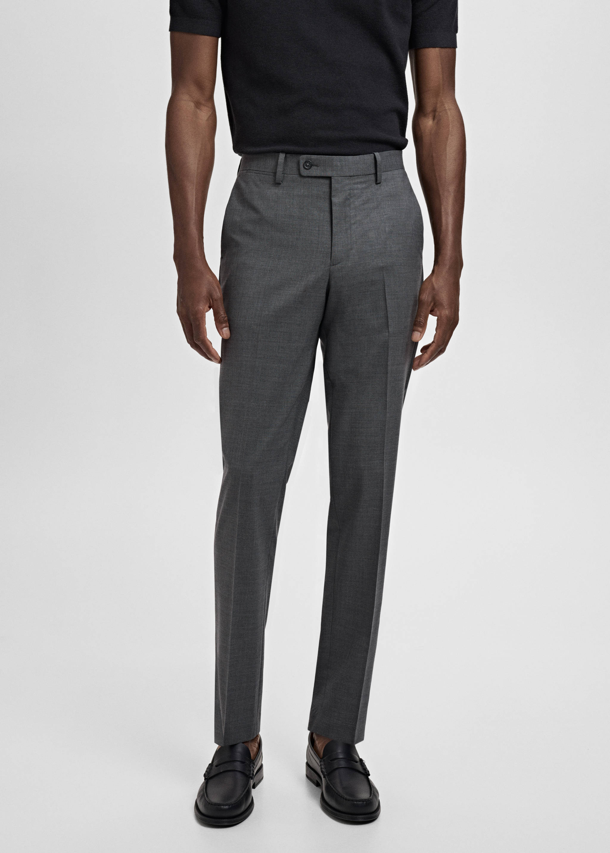 Turin 100% virgin wool suit trousers - Medium plane