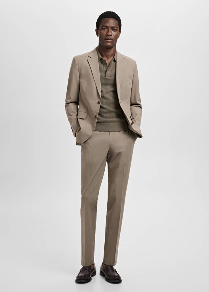 MANGO MAN - Pantalon costume Milán slim-fit gris vison - 40