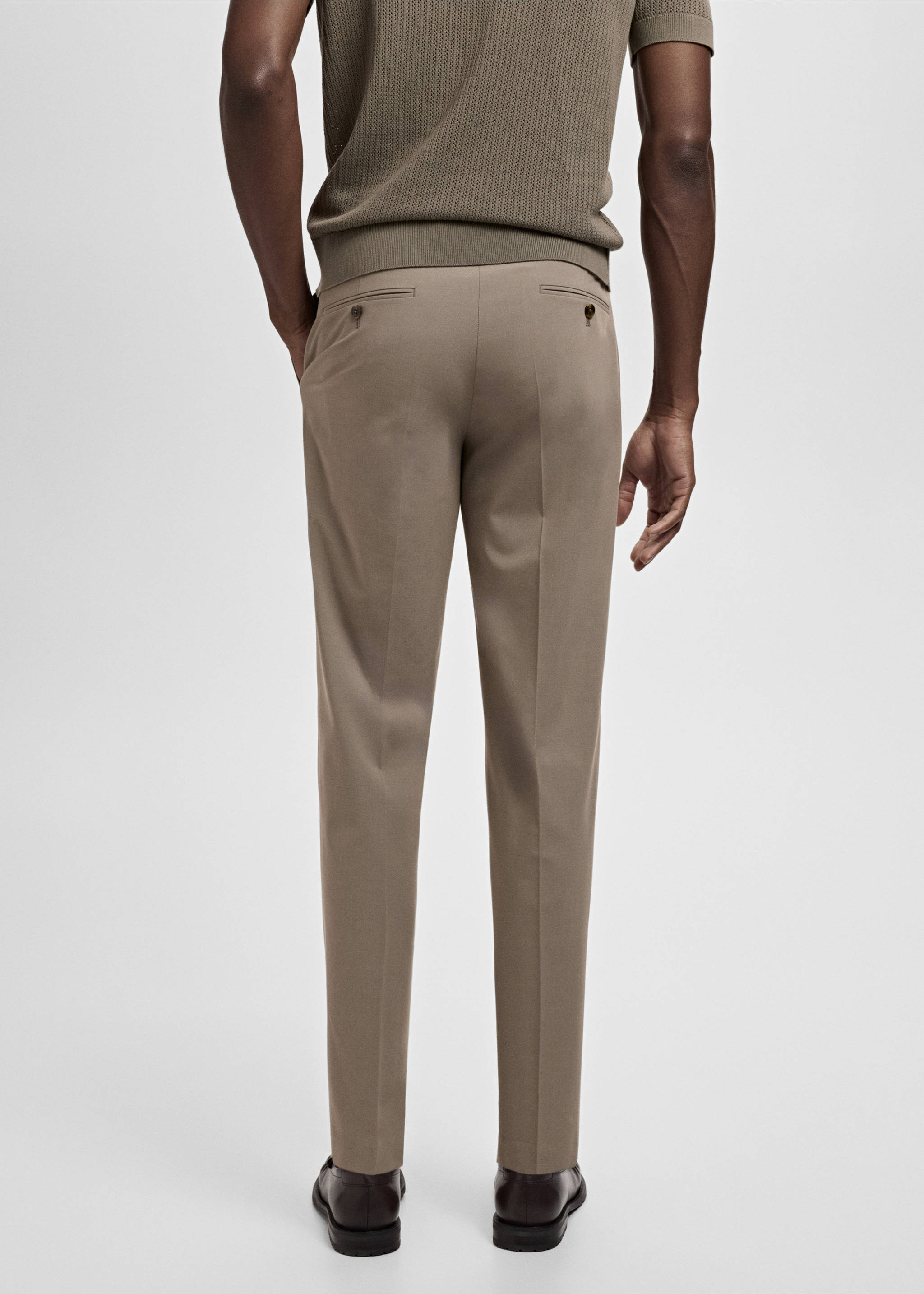 米兰修身版型西装裤 - null, 灰貂色. Ref: 17051184-00.