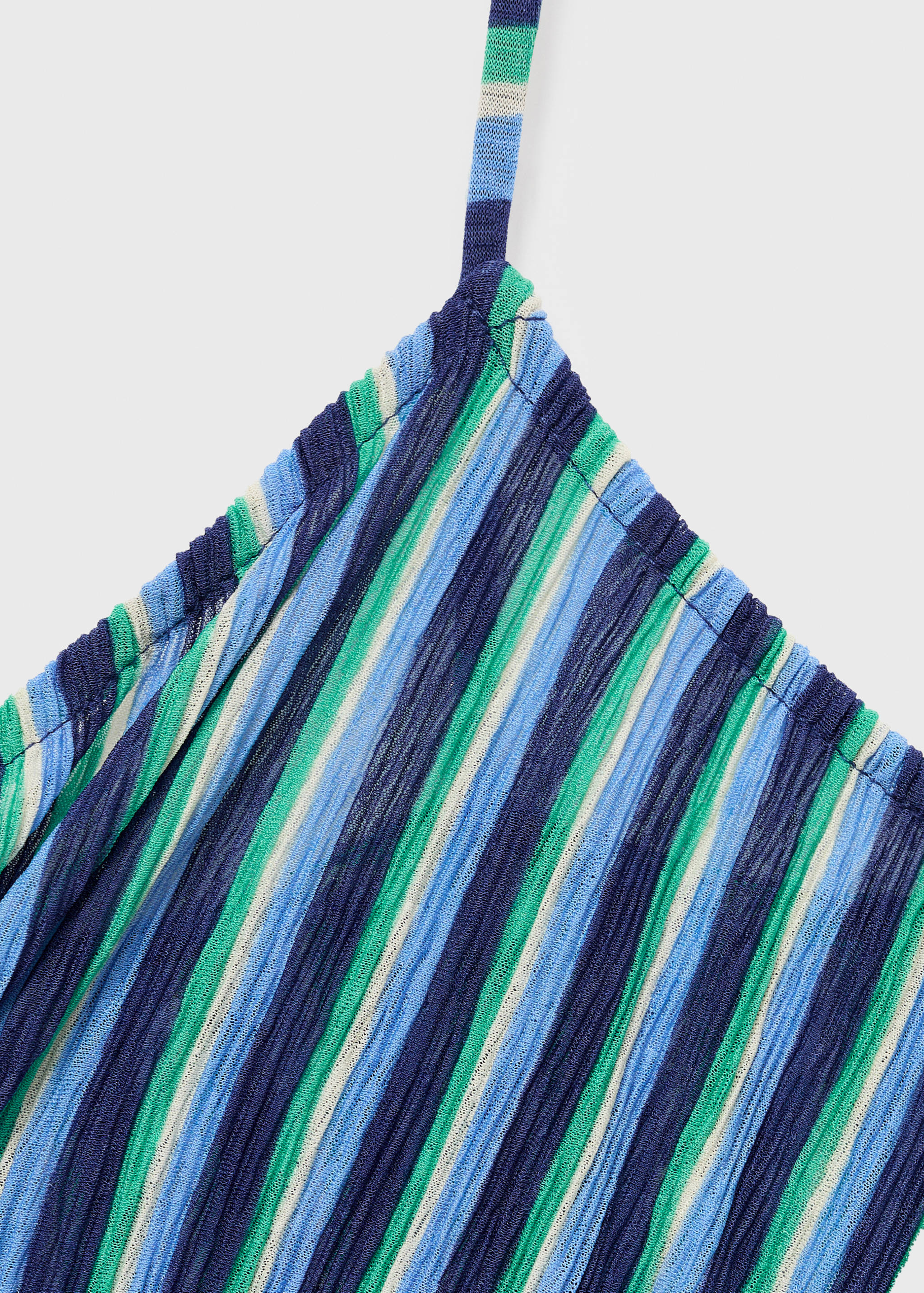 Striped gathered dress - Details of the article 8