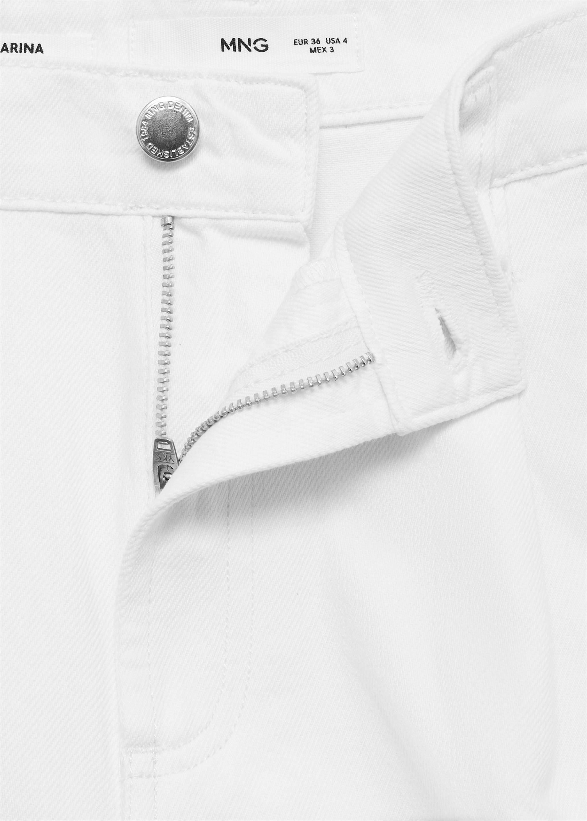 Mid-rise denim bermuda shorts with pleats - Details of the article 8, Off White. Ref: 17051189-00.