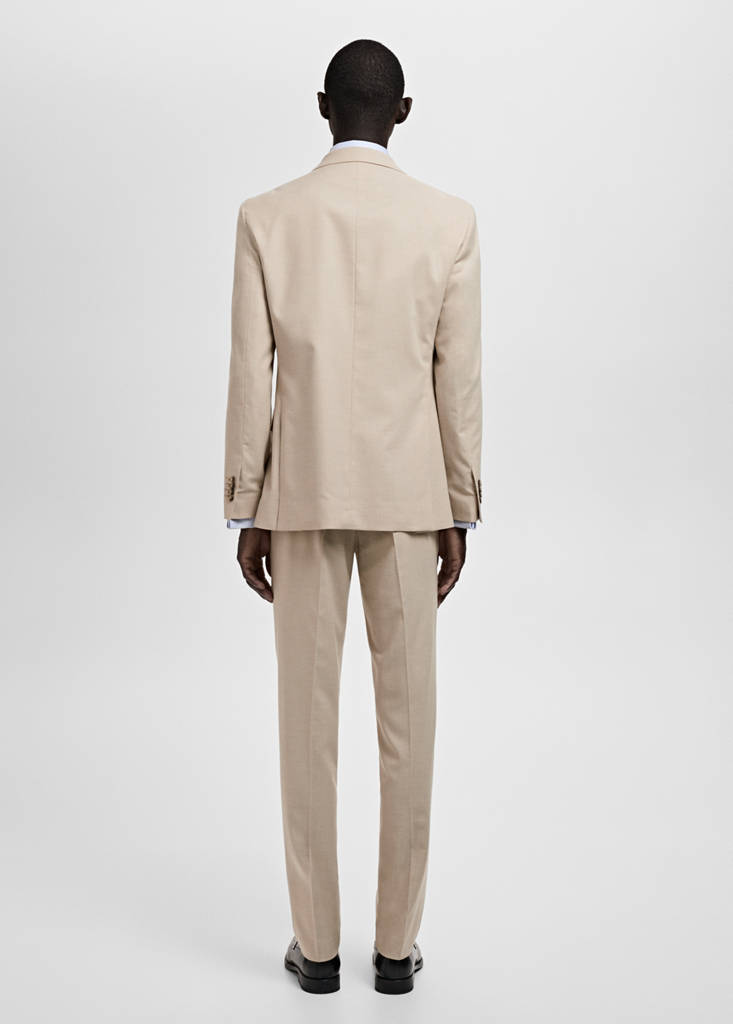Milan slim-fit suit jacket — Beige