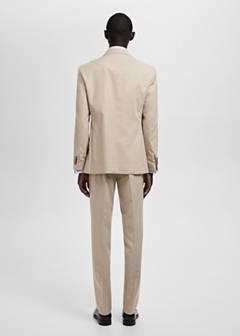Milan slim-fit suit jacket — Beige 3