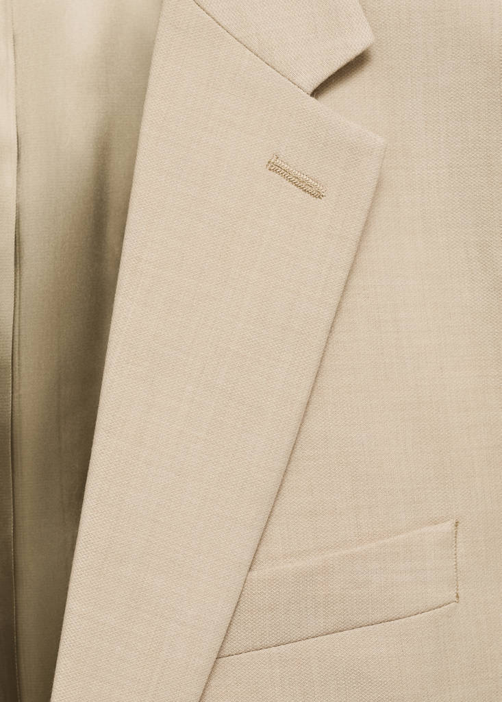 Milan slim-fit suit jacket — Beige