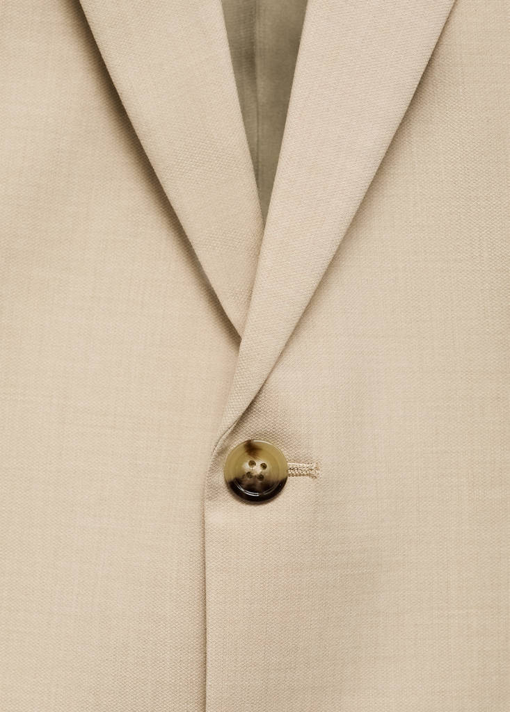 Milan slim-fit suit jacket — Beige