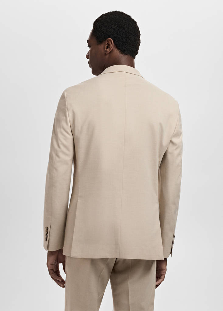 Milan slim-fit suit jacket — Beige