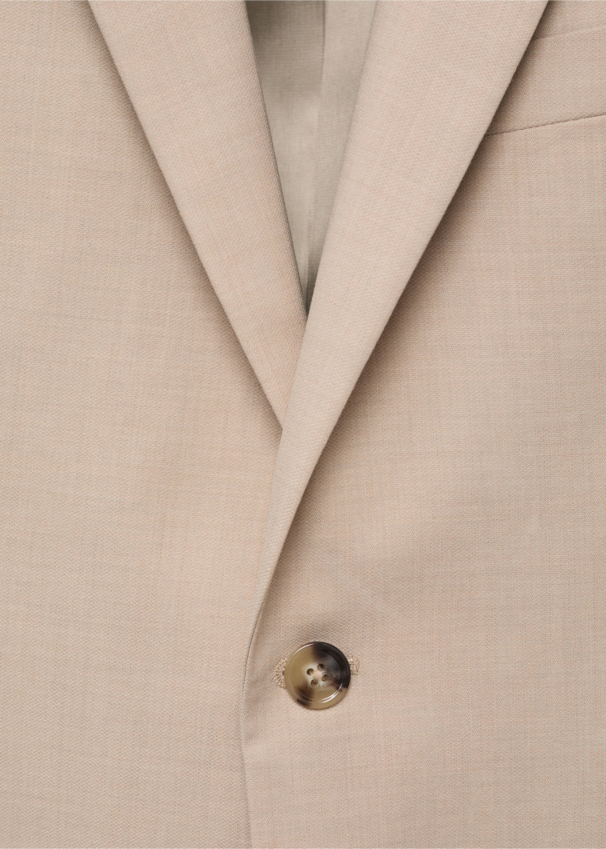Milan slim-fit suit blazer - Details of the article 8, Beige. Ref: 17051190-01.