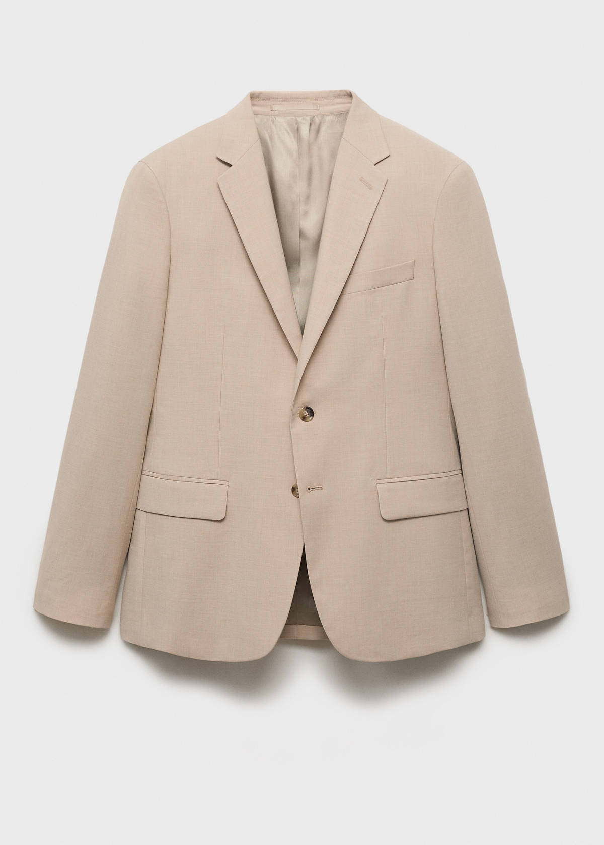 Milan slim-fit suit jacket — Beige