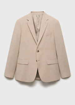Milan slim-fit suit jacket — Beige 16