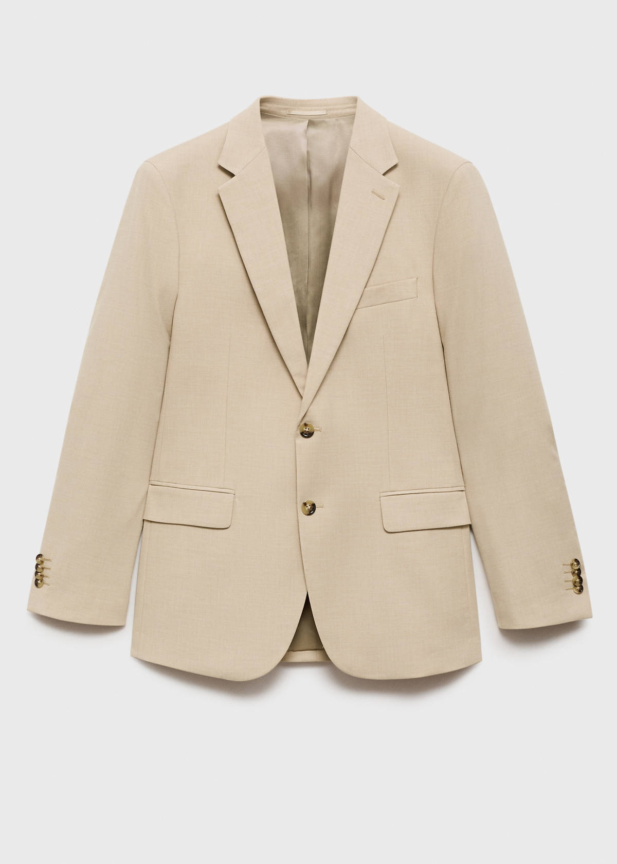 Milan slim-fit suit jacket — Beige