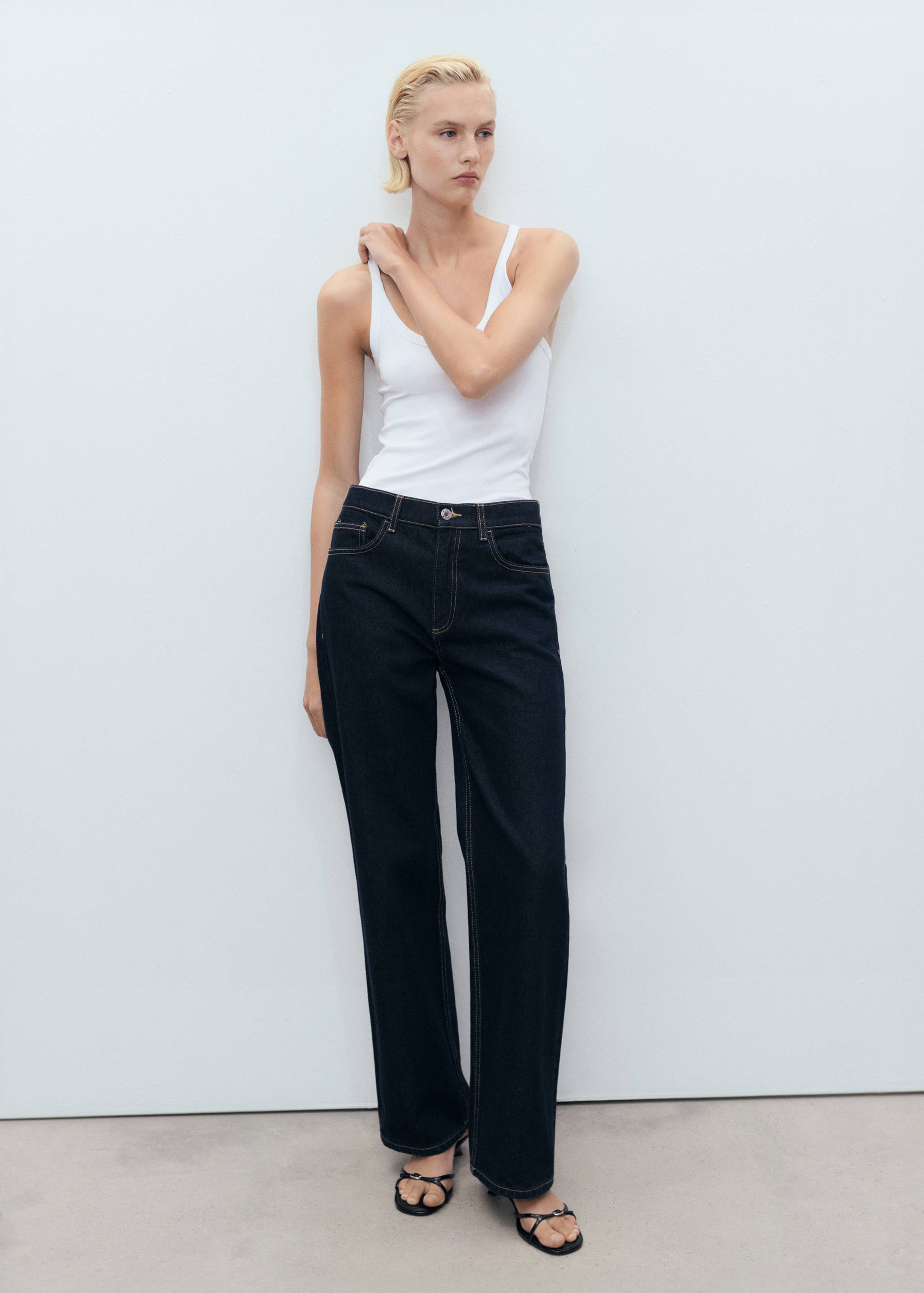 Cotton top with straps - General plane