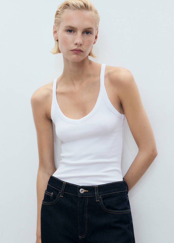 Cotton top with straps