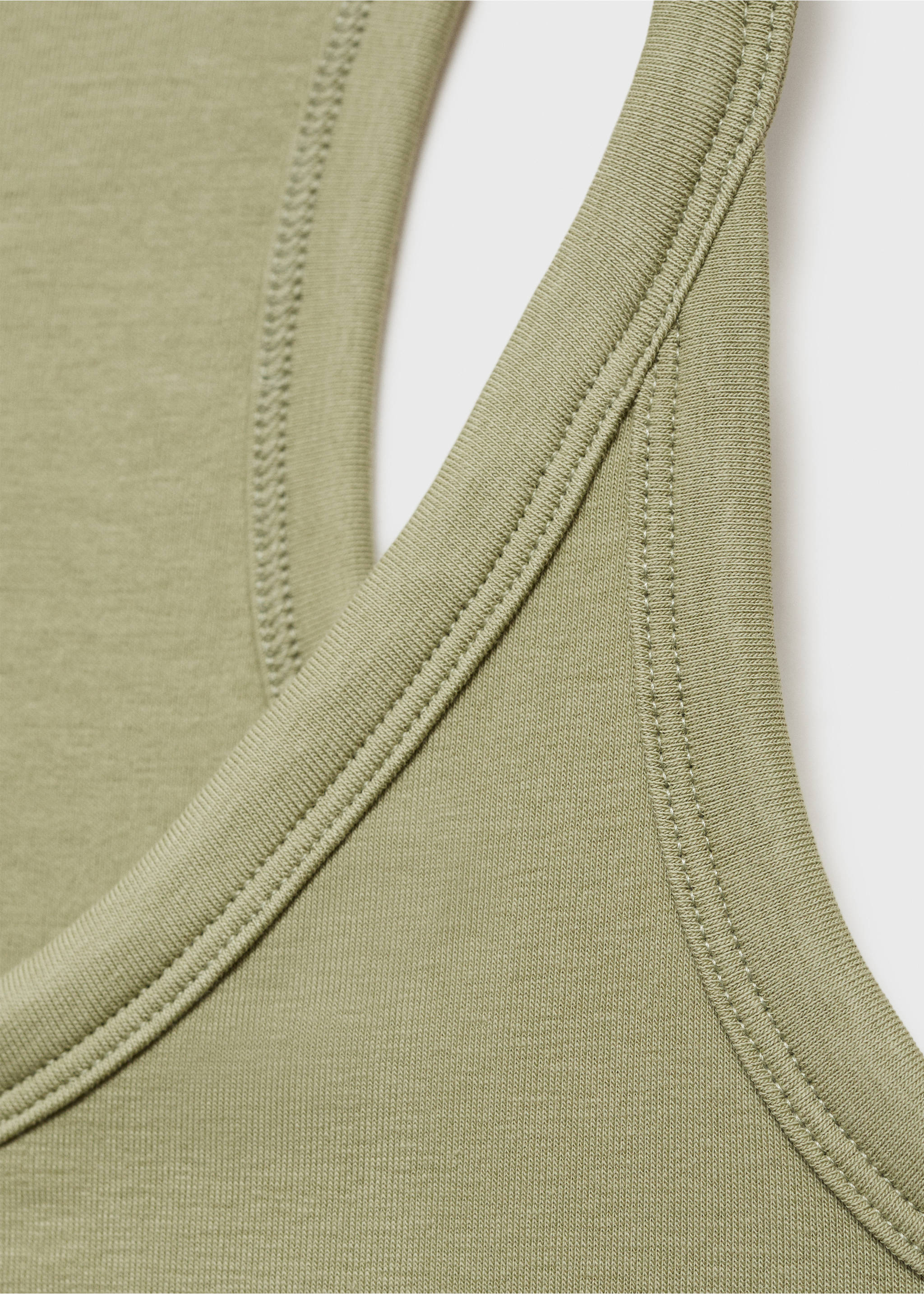 Top algodón tirantes - Detalle del artículo 8, Khaki. Ref: 17051191-00.