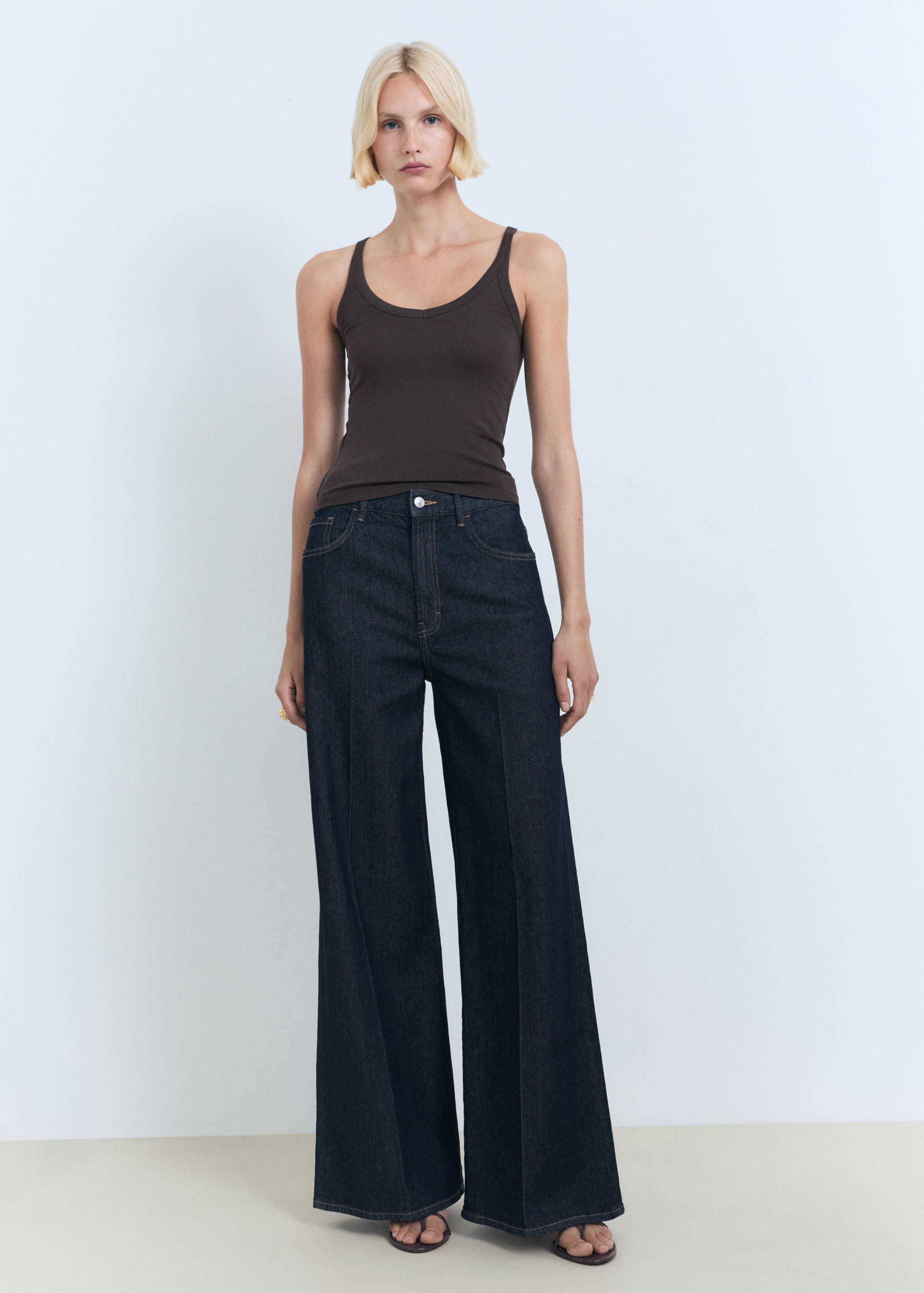 Cotton top with straps - General plane